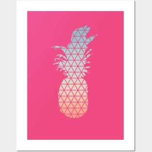 Geometric Pineapple Sunset Posters and Art